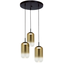 Φωτιστικό Οροφής 23231 Φ38x220cm Led 1950lm 12W 3000K Black-Gold
