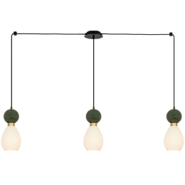 Φωτιστικό Οροφής 23244 110x140cm 3xE14 15W Marble Green-Brass