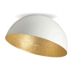 Φωτιστικό Οροφής - Πλαφονιέρα 23258 50x30cm 1xE27 40W White-Gold
