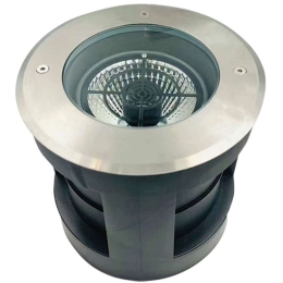Φωτιστικό Δαπέδου Χωνευτό E361 Φ18x16cm Led 1200lm 15W 3000K Steel