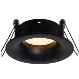Σποτ Χωνευτό S168 Φ8,5x4cm 1xGu10 50W Black Στρόγγυλο