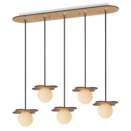 Φωτιστικό Οροφής Σε Ράγα ZM170045PG Gold Mdf,Γυαλί