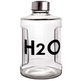Μπουκάλι H2O ZT18QKHGS 900ml Clear-Black Max Home Γυαλί