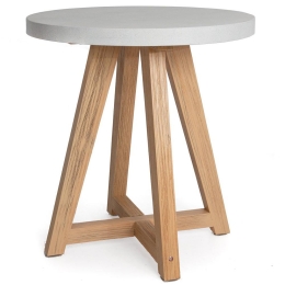 Τραπέζι Bistro Noria 0800019 70x70x75cm Natural-White