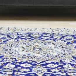 Χειροποίητο Χαλί Persian Nain Wool-Silk 205Χ123 205Χ123cm