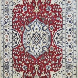 Χειροποίητο Χαλί Persian Nain Wool-Silk 197Χ117 197Χ117cm