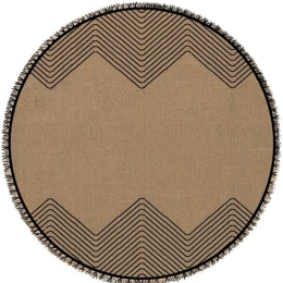 Χαλί Nepal 8114R Beige-Black New Plan 120X120cm Round