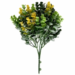 Μπουκέτο Διακοσμητικό W013 25-32cm Eucmalyptus Green-Yellow New Plan Πλαστικό