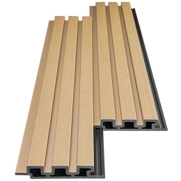 Πάνελ Τοίχου Wpc 2ης Γενιάς Με 3D Πηχάκια 5550 14,7x2,5x290cm Light Oak New Plan WPC