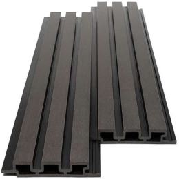 Πάνελ Τοίχου Wpc Με 3D Πηχάκια 8570 17,6x2,5x290cm Dark Grey New Plan WPC