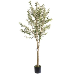Τεχνητό Δέντρο Ελιά NP405_175 Ύψος 175cm Green New Plan Πλαστικό, Ύφασμα