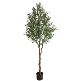 Τεχνητό Δέντρο Ελιά NP410_180 Ύψος 180cm Green New Plan Πλαστικό, Ύφασμα