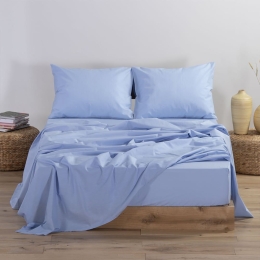 Σεντόνι Basic Sky Nef-Nef Μονό 170x270cm Χωρίς Λάστιχο 100% Βαμβάκι
