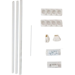 Βραχίoνας Μπάνιου Εύκαμπτος 03320.001 White έως 300 cm 100-300cm Αλουμίνιο