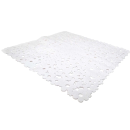 Πατάκι Αντιολισθητικό Fiore 00088.001 White 54Χ54 54x54cm PVC