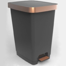 Κάδος Απορριμμάτων Ring 40Lt 06912.002 Cooper Metallic Πλαστικό