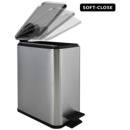 Κάδος Απορριμμάτων Eric 10.20498 Brushed Stainless Steel Μέταλλο