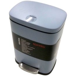 Κάδος Απορριμμάτων Akira 05392.006 -20352 5Lt Light Blue Μέταλλο