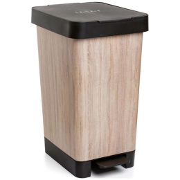 Κάδος Απορριμμάτων Smart 25LT 06647.002 D.Wood Black-Beige Πλαστικό