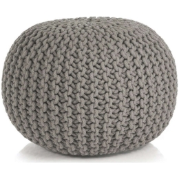Πουφ Σκαμπό Cotton 05692.015 50x40cm Light Grey Βαμβάκι,Ύφασμα