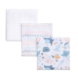 Μουσελίνες (Σετ 3τμχ) Atlantico Multi Funna Baby 75x110cm 100% Βαμβάκι