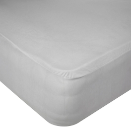 Κάλυμμα Στρώματος Cotton Jersey White Viopros Υπέρδιπλo 160x200cm Βαμβάκι-Πολυέστερ