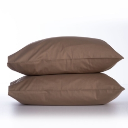Μαξιλαροθήκες Basic (Σετ 2τμχ) Brown Nef-Nef 52 X 72 100% Βαμβάκι