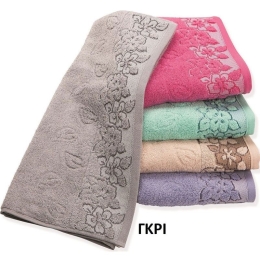 Πετσέτα Ερατώ Γκρί DimCol Body 70x140cm 100% Βαμβάκι