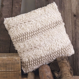 Μαξιλάρι Διακοσμητικό (Με Γέμιση) Alkistis Ecru Rythmos 40Χ40 Wool
