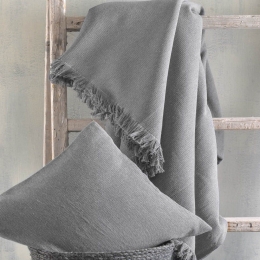 Ριχτάρι Echo Dark Grey Ρυθμός Διθέσιο 180x240cm Βαμβάκι-Πολυέστερ