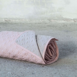 Κουβερλί Rombo - Shell Salmon-Linen Nima Υπέρδιπλο 220x240cm 100% Βαμβάκι
