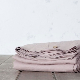 Παπλωματοθήκη Linen Dusty Pink Nima Μονό 160x240cm Λινό