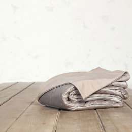 Παπλωματοθήκη Nuan Dark Beige Nima Μονό 160x240cm Πολυέστερ