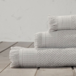 Πετσέτα Dorinda Light Grey Nima Σώματος 90x150cm 100% Βαμβάκι