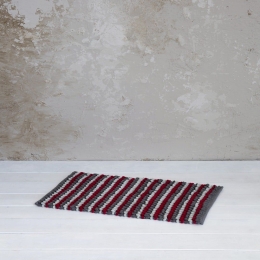 Πατάκι Μπάνιου Mantle Ruby Red Nima 50X80cm Βαμβάκι-Πολυέστερ
