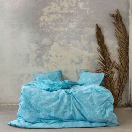 Σεντόνια Σετ 4τμχ Avant Garde Blue Nima Υπέρδιπλο 240x260cm 100% Βαμβάκι