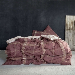 Παπλωματοθήκη Σετ 2τμχ - Apparel Terracotta Nima Μονό 160x240cm Βαμβάκι-Πολυέστερ