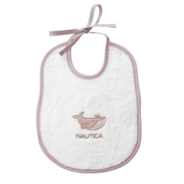 Σαλιάρα Πετσετέ Με Δέσιμο 49-9740/942 White-Lila Nautica 20x25cm 100% Βαμβάκι