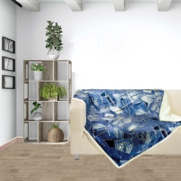 Κουβέρτα Καναπέ Fleece 370 Blue Das Home 130X160 Microfiber