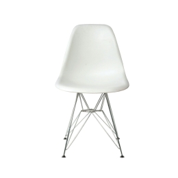 Καρέκλα Art White ΕΜ124,11P 46X55X82 cm Σετ 4τμχ Μέταλλο,Πολυπροπυλένιο