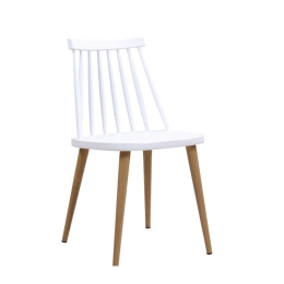 Καρέκλα Lavida White ΕΜ139,1 43X48X77 cm Σετ 4τμχ Μέταλλο,Πολυπροπυλένιο