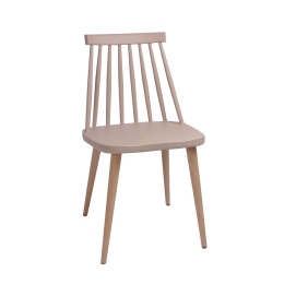 Καρέκλα Lavida Tortora ΕΜ139,91 43X48X77 cm Σετ 4τμχ Μέταλλο,Πολυπροπυλένιο