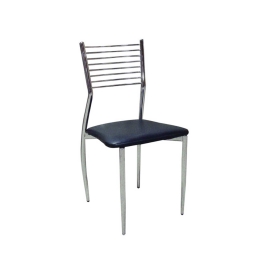 Καρέκλα Evita Black 11-1222 44X43X85cm Μέταλλο,Τεχνόδερμα