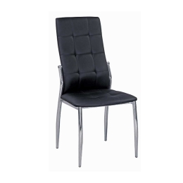 Καρέκλα Erina Black 11-1537 44X55X100cm Μέταλλο,Τεχνόδερμα