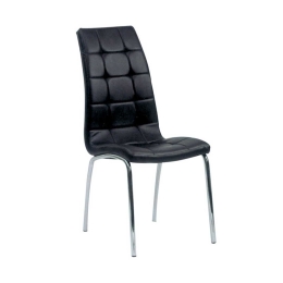 Καρέκλα Spirit Black Σετ 4τμχ 11-1524 42X57X99cm Μέταλλο,Τεχνόδερμα