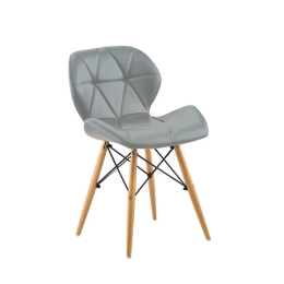 Καρέκλα Margo Grey 10-0067  47X53X72cm Ξύλο,Πολυπροπυλένιο