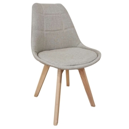 Καρέκλα Bianca Beige 10-0086 56X50X84cm Ξύλο,Ύφασμα