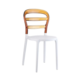 Καρέκλα Bibi White-Amber 32-0046  42X50X85cm Siesta PC,PP