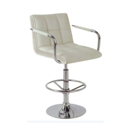 Σκαμπό Μπαρ Bar/54 Cream 43-2238 52X55X59/83cm Μέταλλο,Τεχνόδερμα