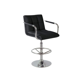 Σκαμπό Μπαρ Bar/54 Black 43-2240 52X55X59/83cm Μέταλλο,Τεχνόδερμα